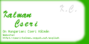 kalman cseri business card