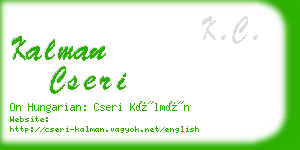 kalman cseri business card